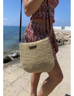 Bandolera cuadrada beige