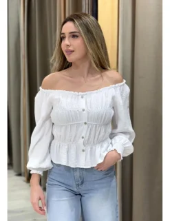 Blusa bohemia blanca