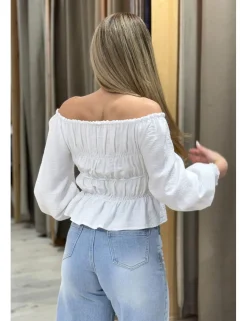 Blusa bohemia blanca