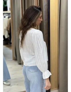 Blusa fluída vuelo blanca