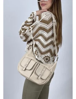 Bolso bandolera beige