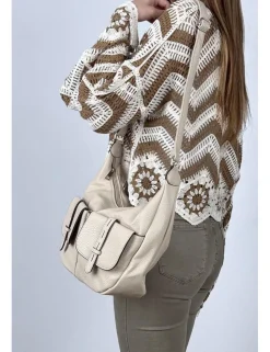 Bolso bandolera beige