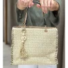 Bolso pequeño rafia beige