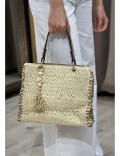 Bolso pequeño rafia beige
