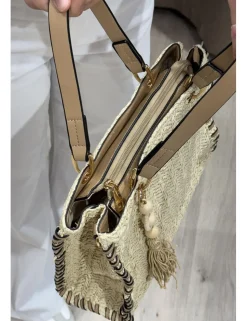 Bolso pequeño rafia beige