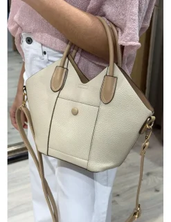 Bolso pequeño texturizado beige