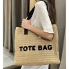 Bolso rafia grande Tote Bag tostado