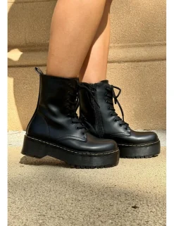 Bota militar negra