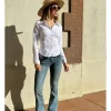 Camisa corta entallada blanca