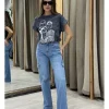 Camiseta arte lineal gris marengo