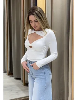 Camiseta cut out blanca