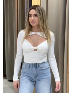 Camiseta cut out blanca