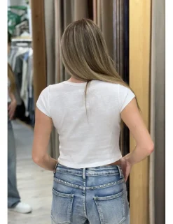 Camiseta jaspeada blanca