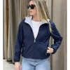 Chaqueta bomber reversible marino-celeste