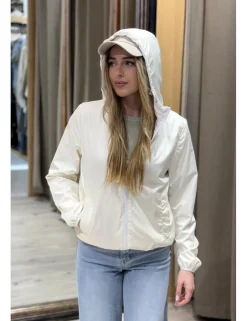 Chaqueta bomber reversible blanco-crudo