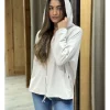 Chaqueta deportiva con capucha beige