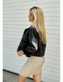 Chaqueta tejana cargo negra