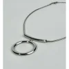 Collar plateado aro de acero