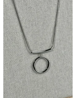 Collar plateado aro de acero