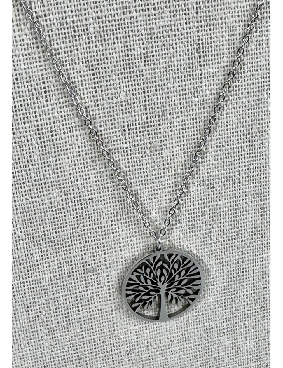 Collar plateado árbol de la vida