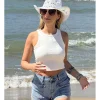 Crop top nadador blanco