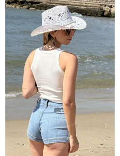 Crop top nadador blanco