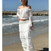 Falda ibicenca blanca