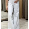 Jeans super wide leg blanco