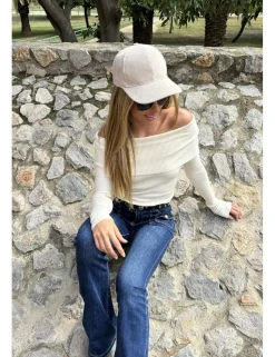 Jersey bardot blanco