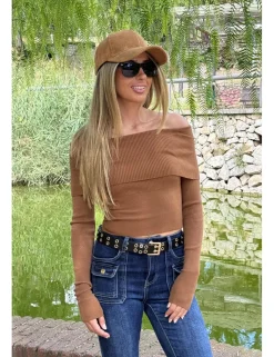 Jersey bardot cámel