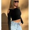 Jersey hombros descubiertos negro