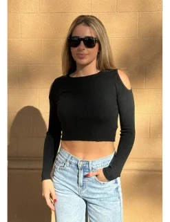 Jersey hombros descubiertos negro