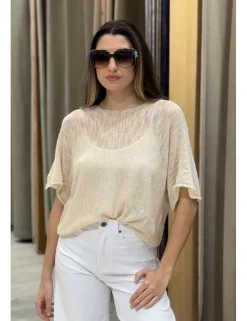 Jersey jaspeado beige