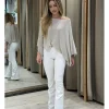 Jersey lúrex murciélago beige