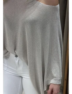 Jersey lúrex murciélago beige