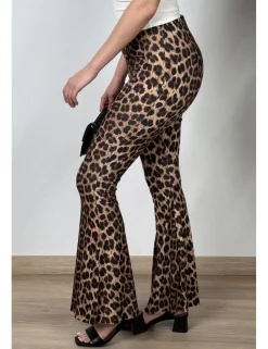 Leggins leopardo acampanado