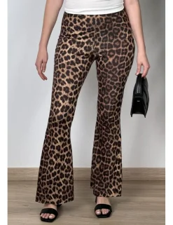 Leggins leopardo acampanado