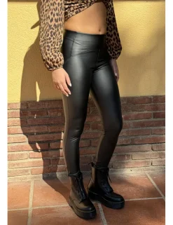 Leggins polipiel negro