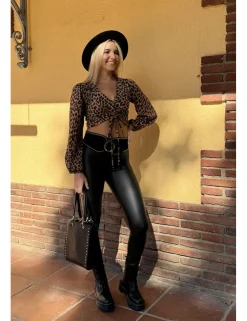 Leggins polipiel negro