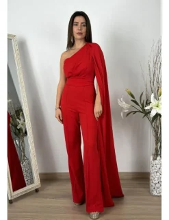 Mono con capa rojo
