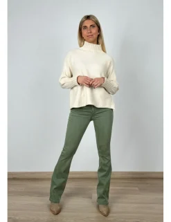 Pantalón flare kaki