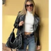 Top cuello perkins sin mangas blanco