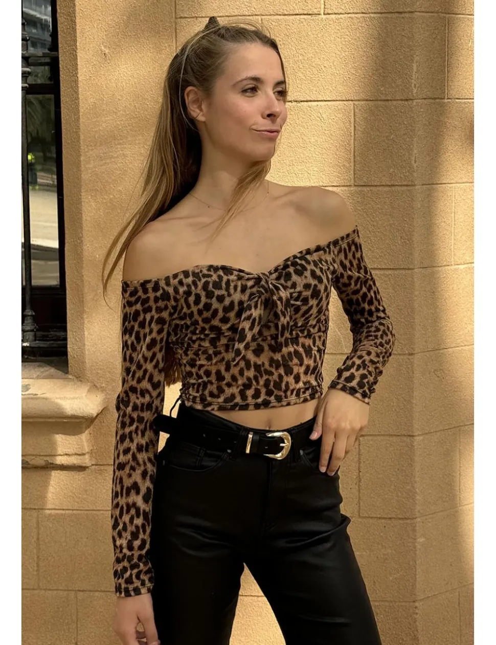 Top leopardo cazoletas