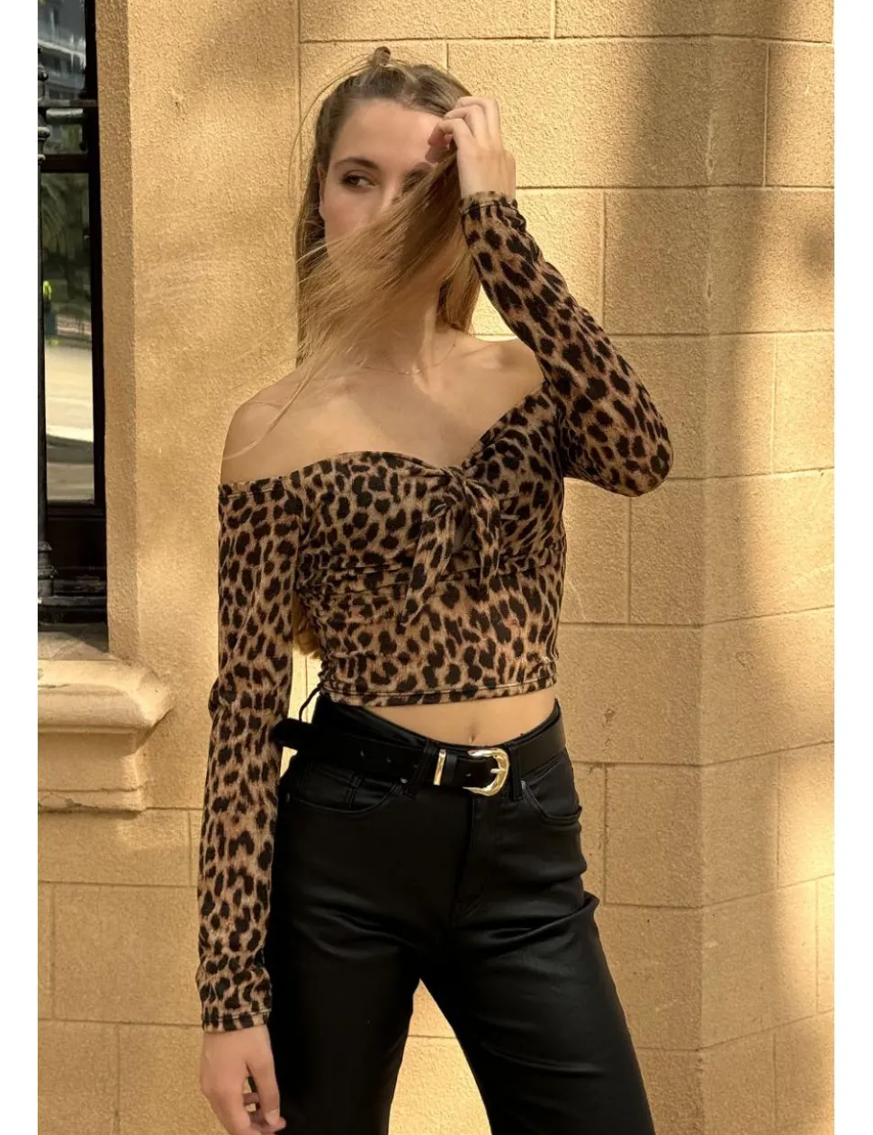 Top leopardo cazoletas