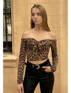 Top leopardo cazoletas