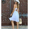 Vestido corto ibicenco blanco