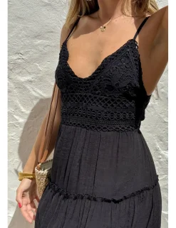 Vestido corto ibicenco negro