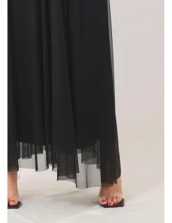 Vestido de gasa estilo griego negro