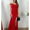 Vestido largo sirena rojo