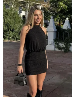 Vestido lúrex negro